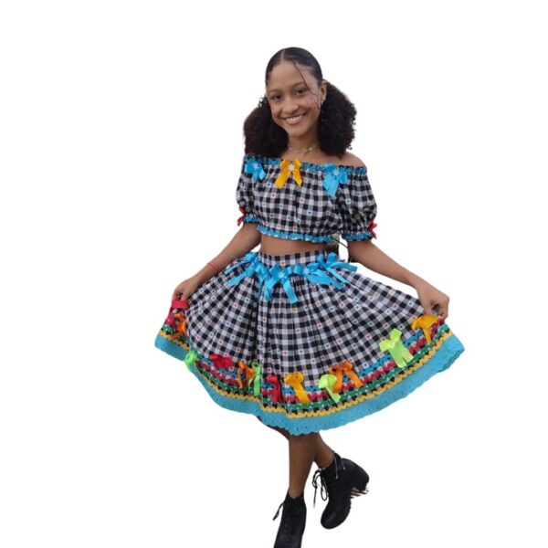 AFJ073 Conjunto Xadrez Preto com Corações P