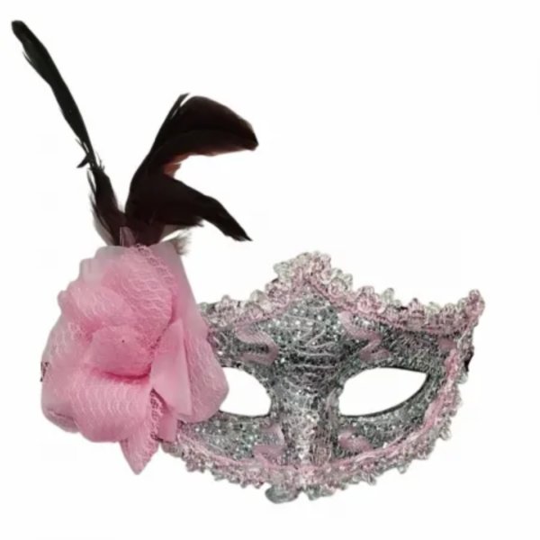 Máscara Veneza Pena Flor - Image 4