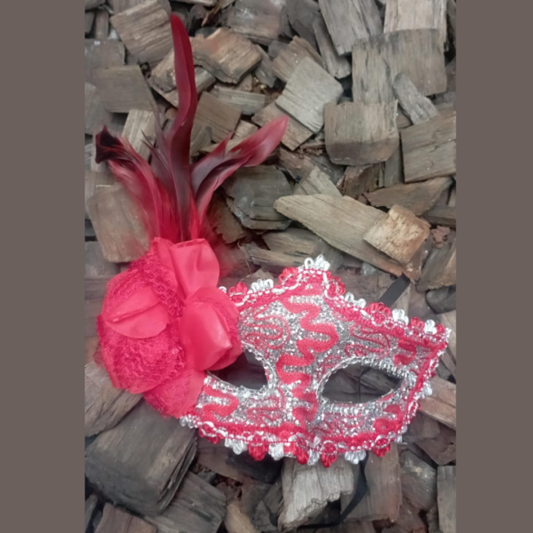 Máscara Veneza Pena Flor