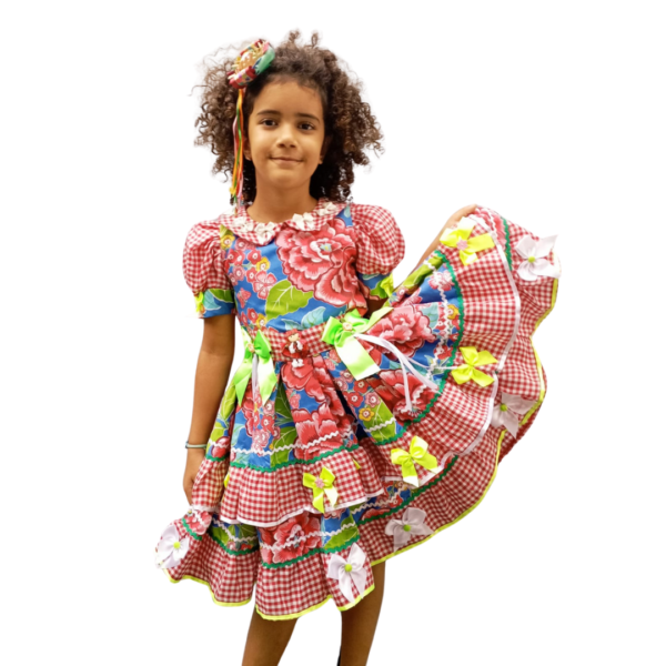 IFJ026 Xadrez Vermelho e Flor (8 anos)
