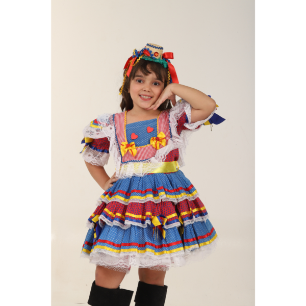 IFJ055 Vestido Coração Glitter (8 anos)
