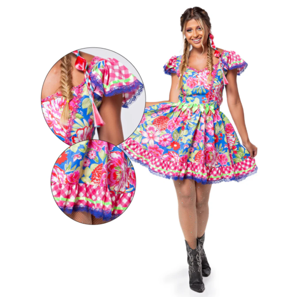 Vestido Junino Anis