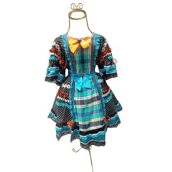 IFJ033 Xadrez Azul C/ Preto De Coração (10 anos)