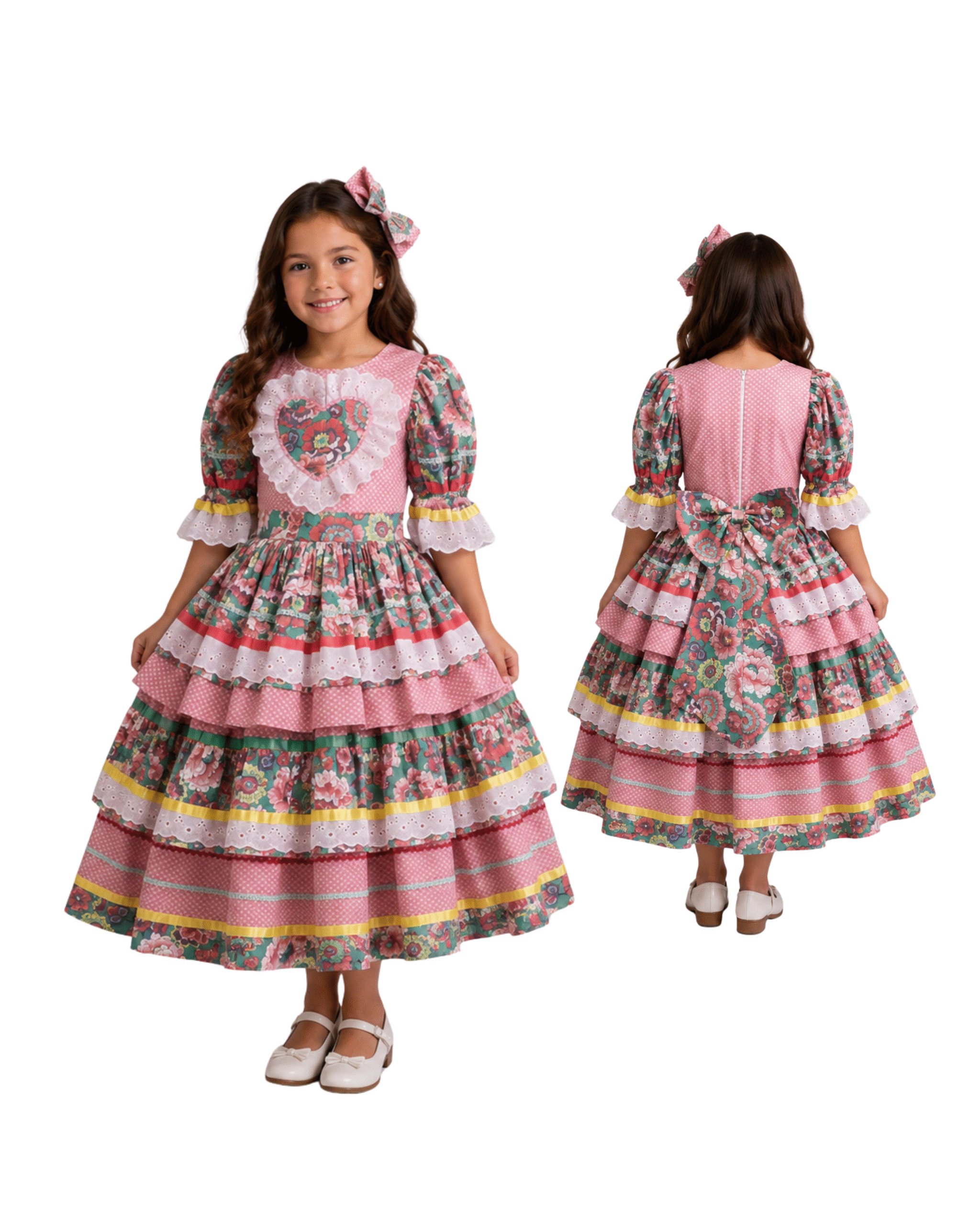 IFJ081 Xadrez Rosa Longo C/ Coração (8 anos)