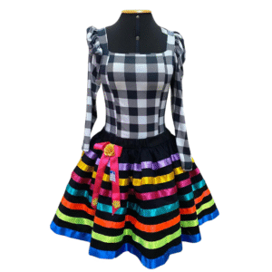 Saia Preta C/ Fitas Coloridas (Nº44)